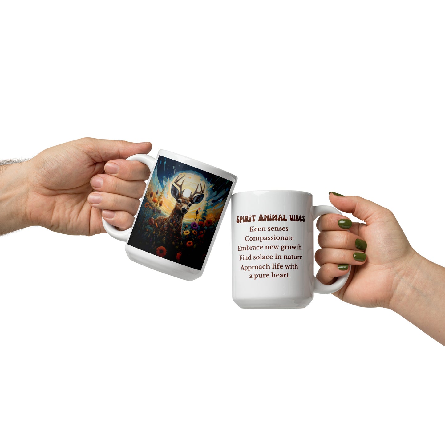 Deer Spirit Animal Ceramic Mug