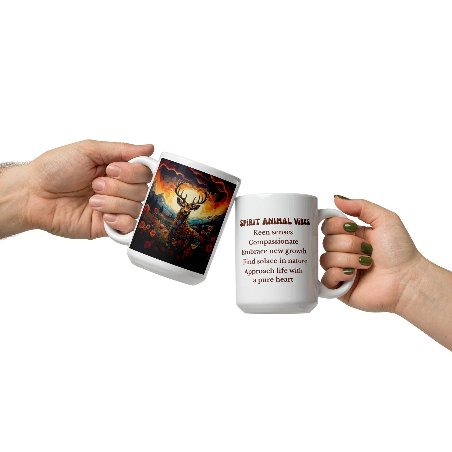 Deer Spirit Animal Ceramic Mug
