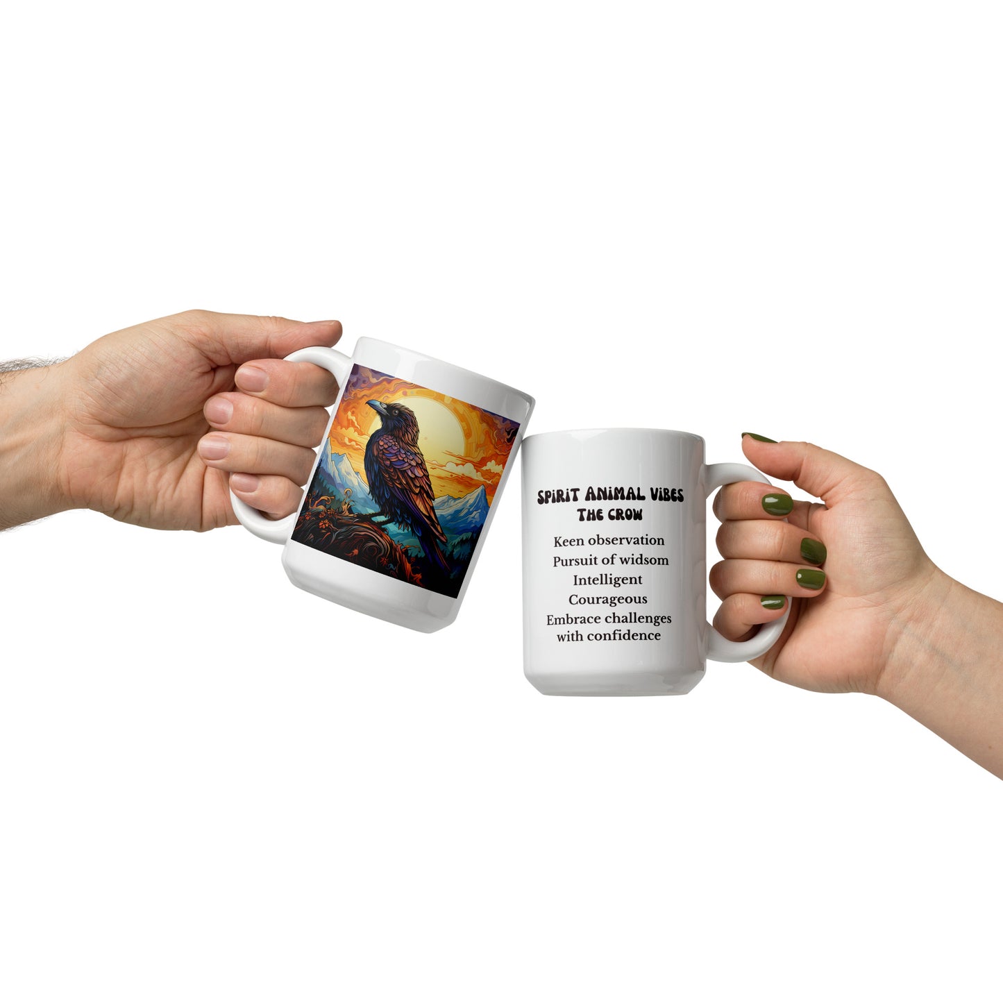 Crow Spirit Animal Ceramic Mug