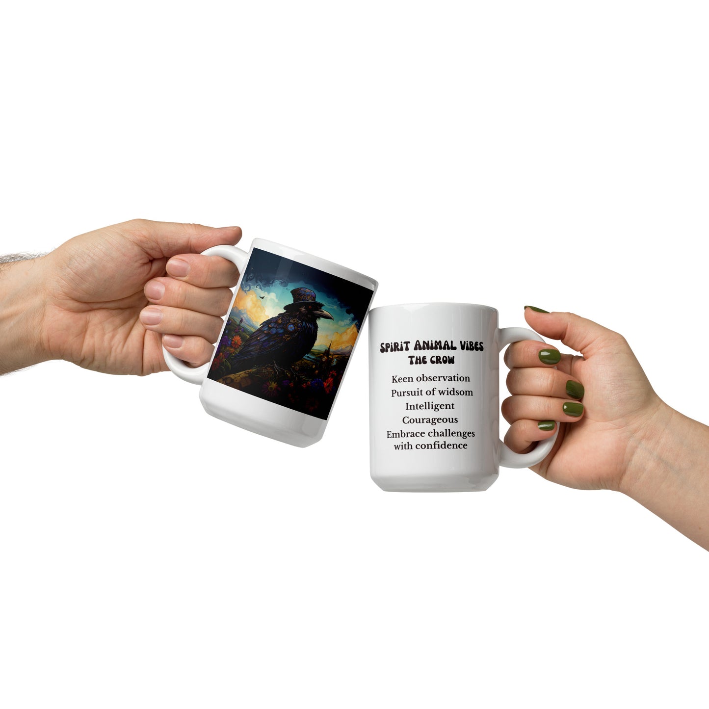 Crow Spirit Animal Ceramic Mug