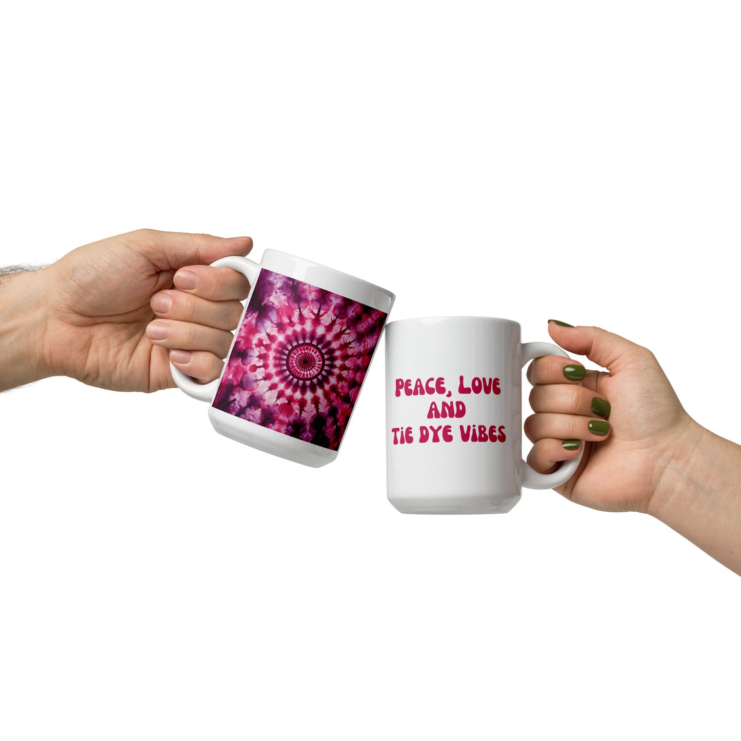 Peace, Love and Tie Dye Vibes Ceramic Mug