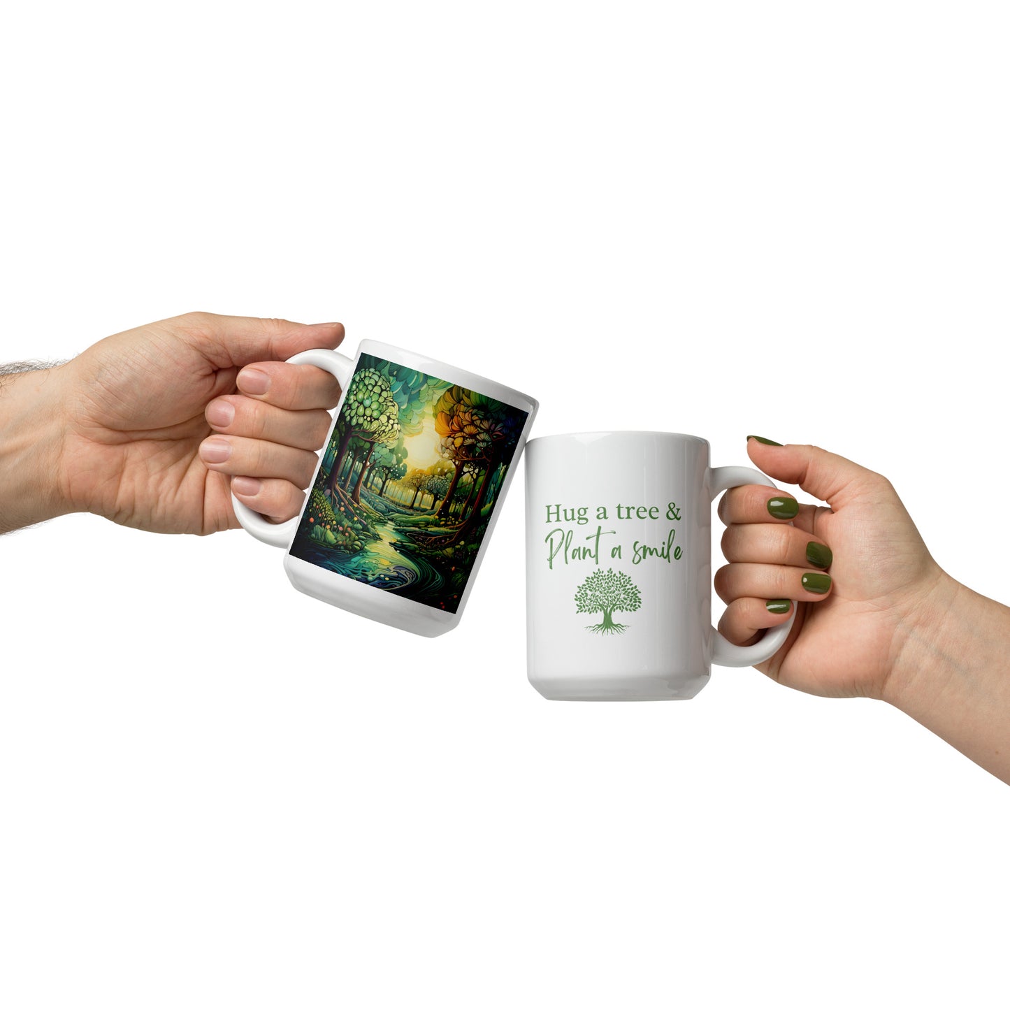 Hug a Tree, Plant a Smile Ceramic Mug