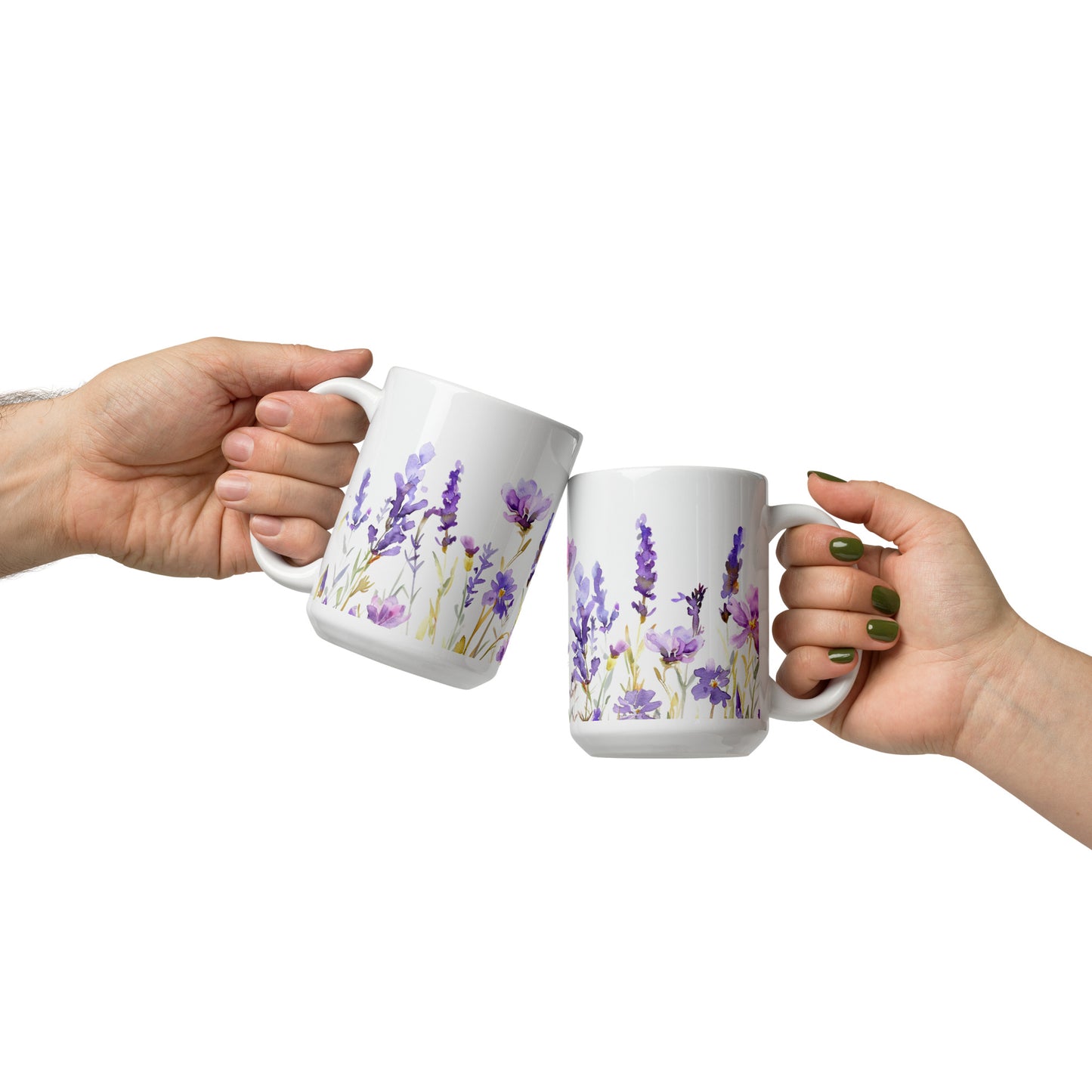 Purple Wildflowers Ceramic Mug