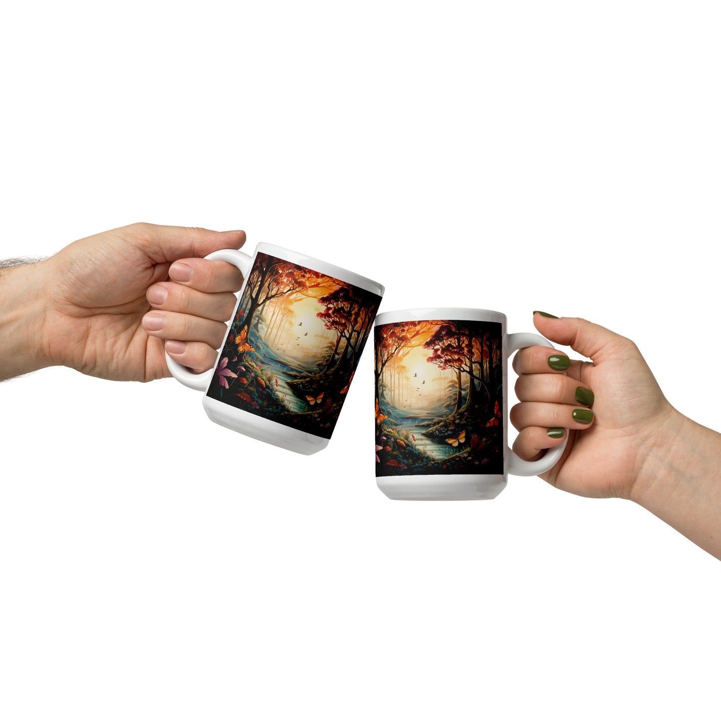 Butterfly Landscape Ceramic Mug
