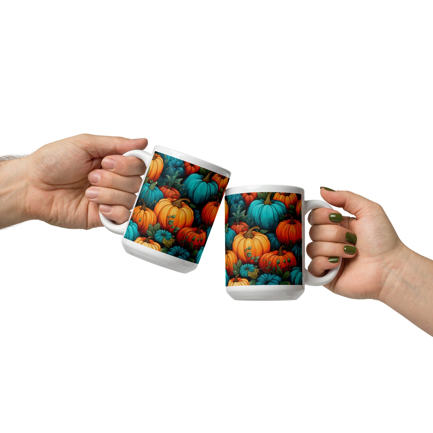 Pumpkin Field Ceramic Mug