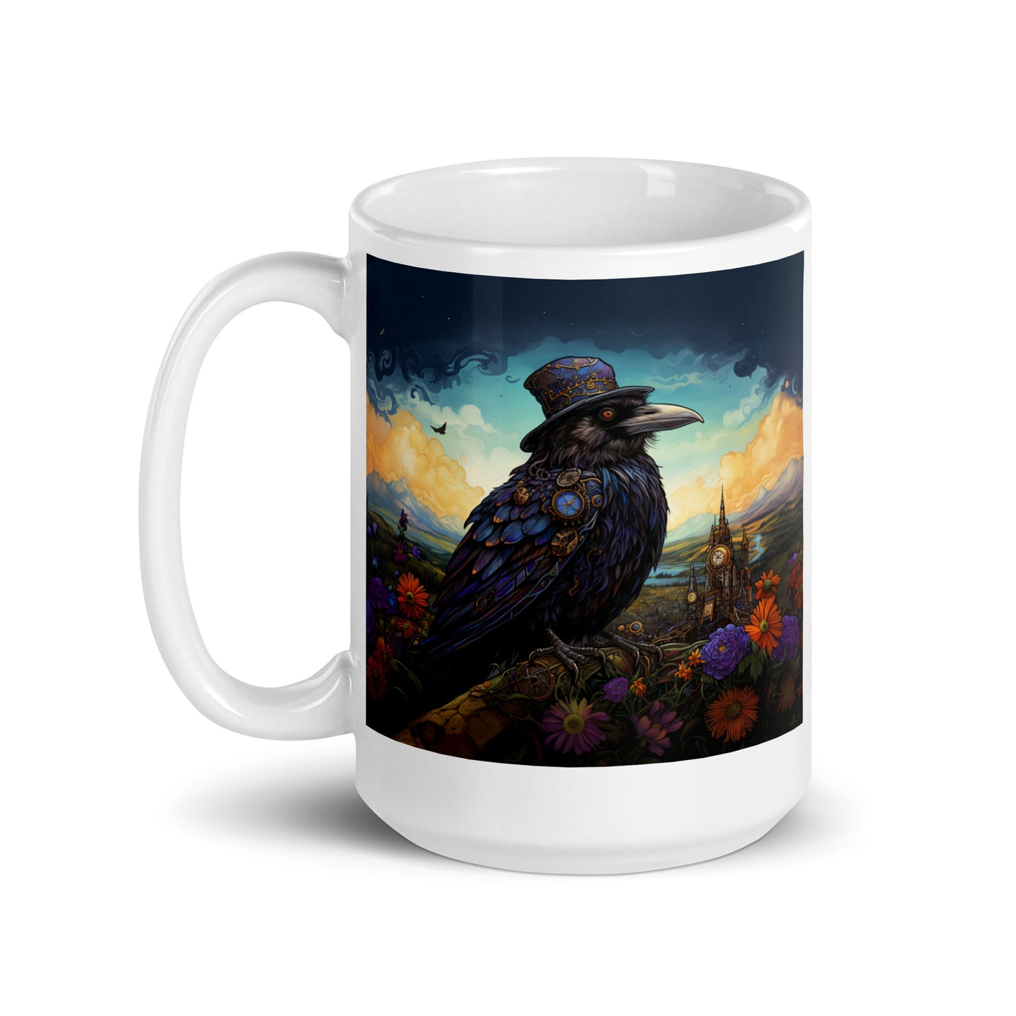 Crow Spirit Animal Ceramic Mug