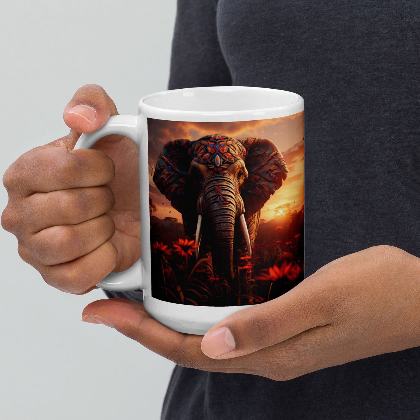 Elephant Spirit Animal Ceramic Mug