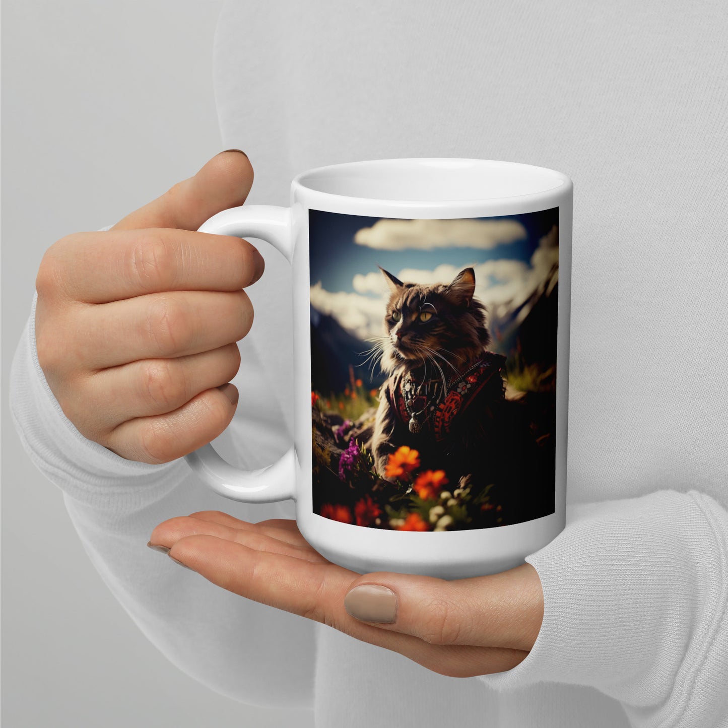 Cat Spirit Animal Ceramic Mug