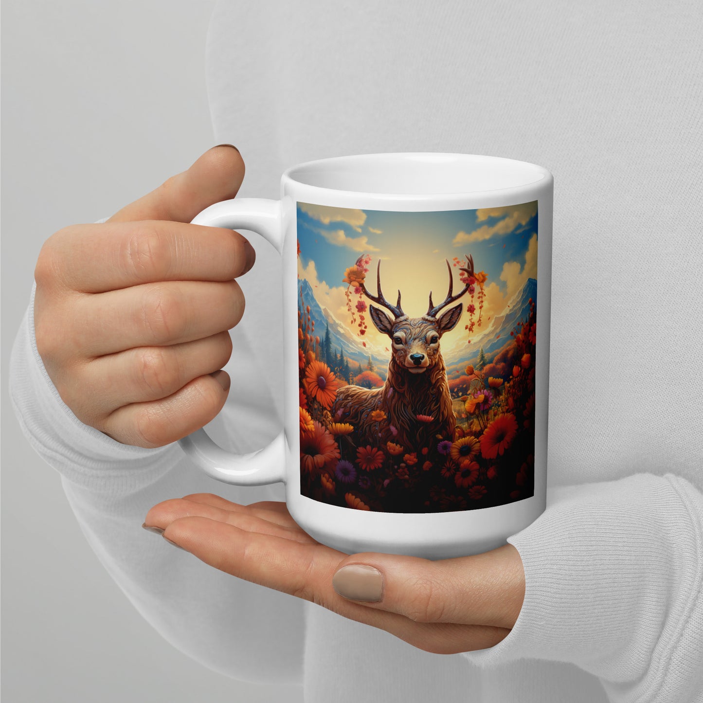 Deer Spirit Animal Ceramic Mug
