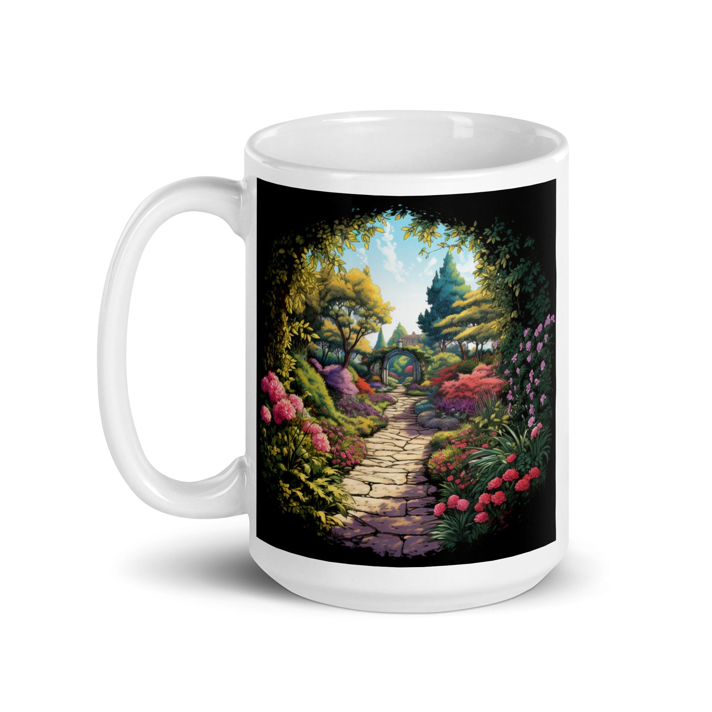 Budding with Optimism, Garden Path Ceramic Mug