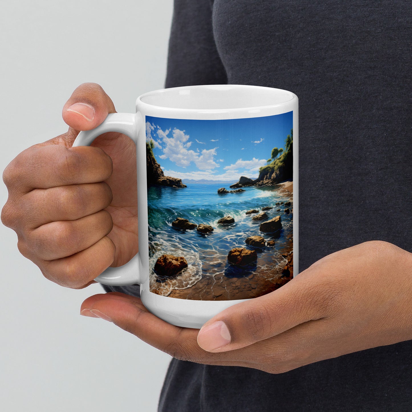 Rocky Beach Ceramic Mug