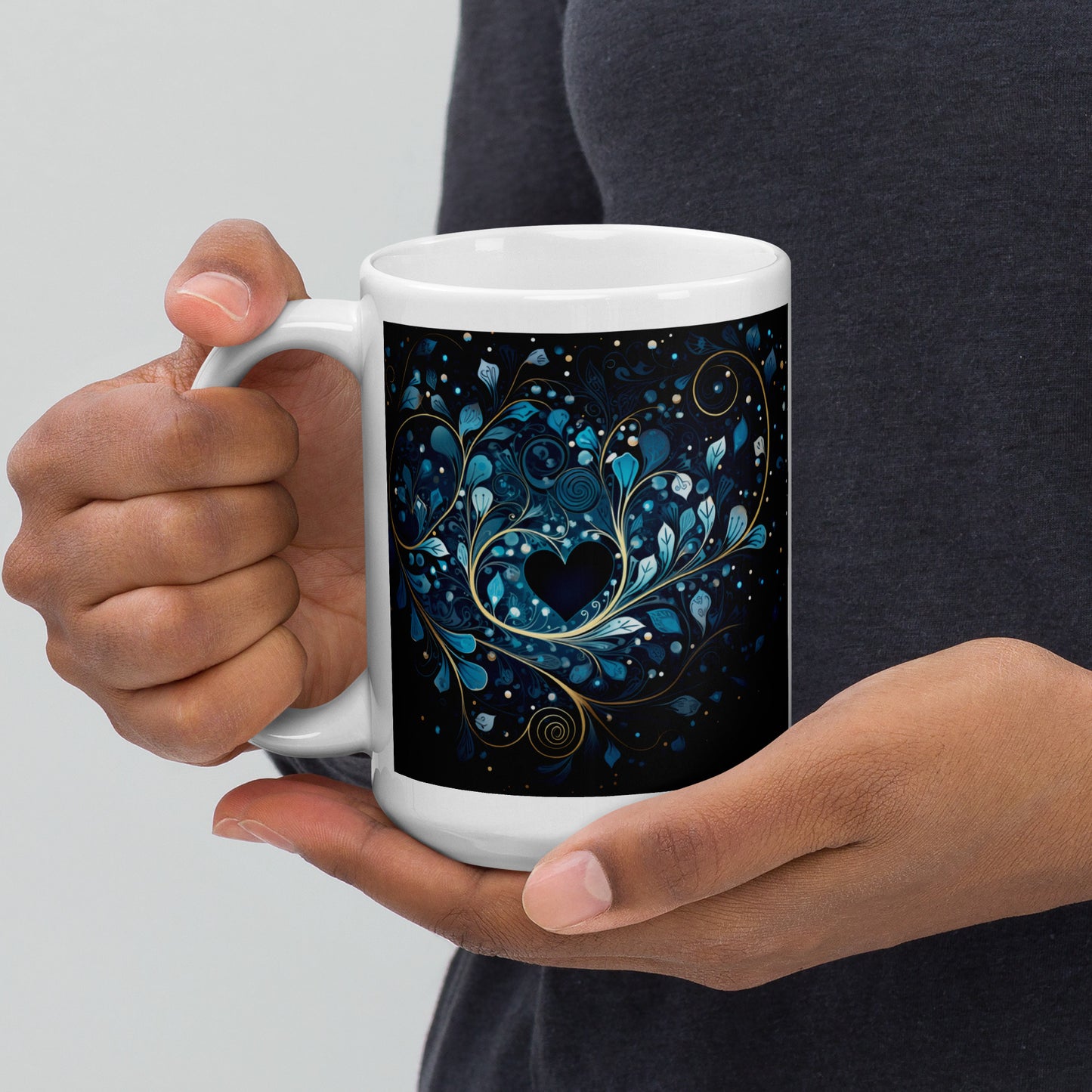 Love, Sip, Repeat Heart Ceramic Mug