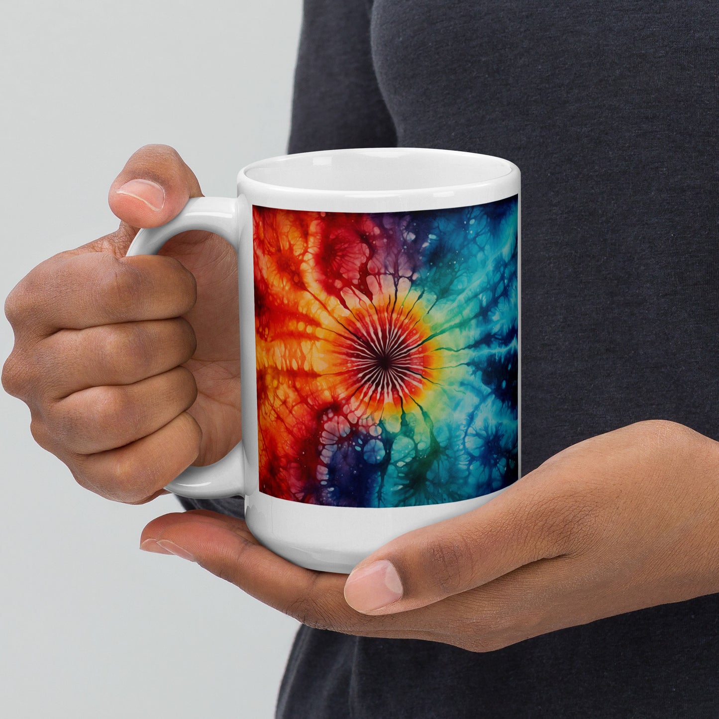 Hippie Vibes, Tie Dye Ceramic Mug