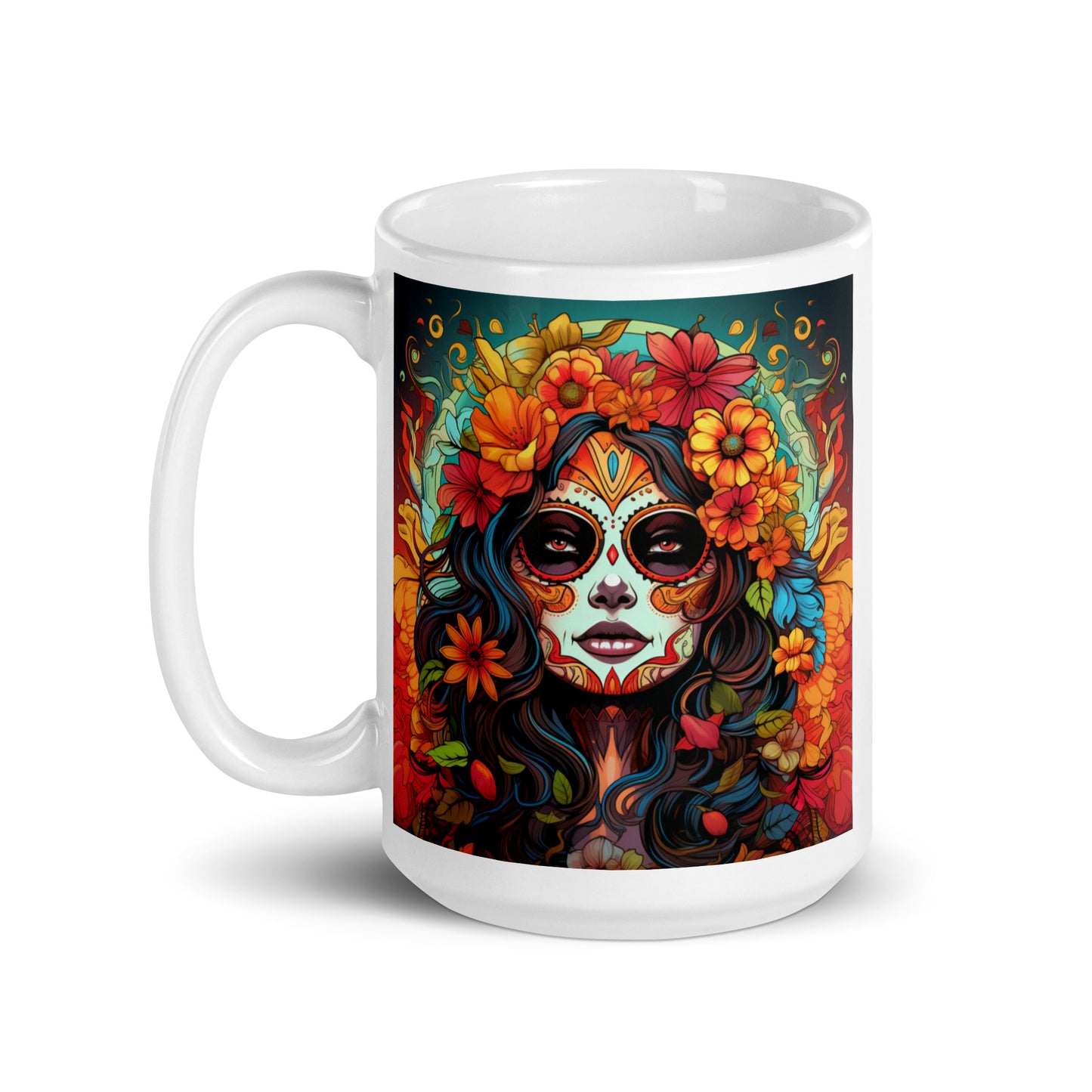 Channeling Goddess Energy, Day of the Dead art Ceramic Mug