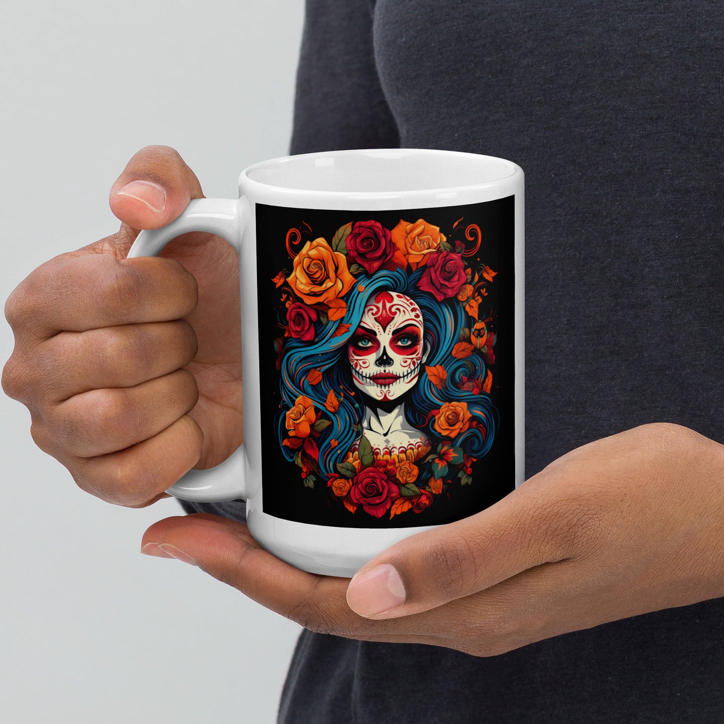 You Are A Masterpiece, Day of the Dead art Ceramic Mug