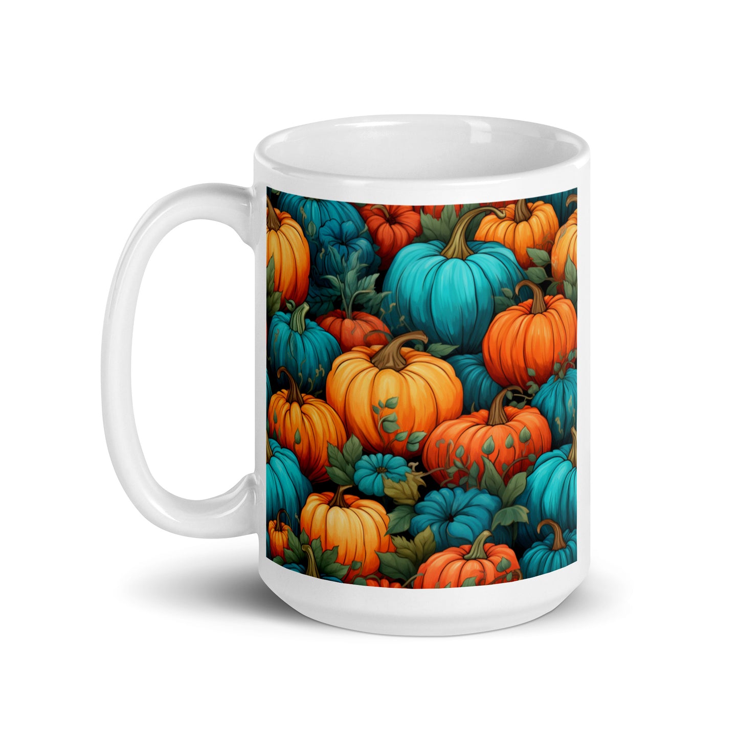 Pumpkin Field Ceramic Mug