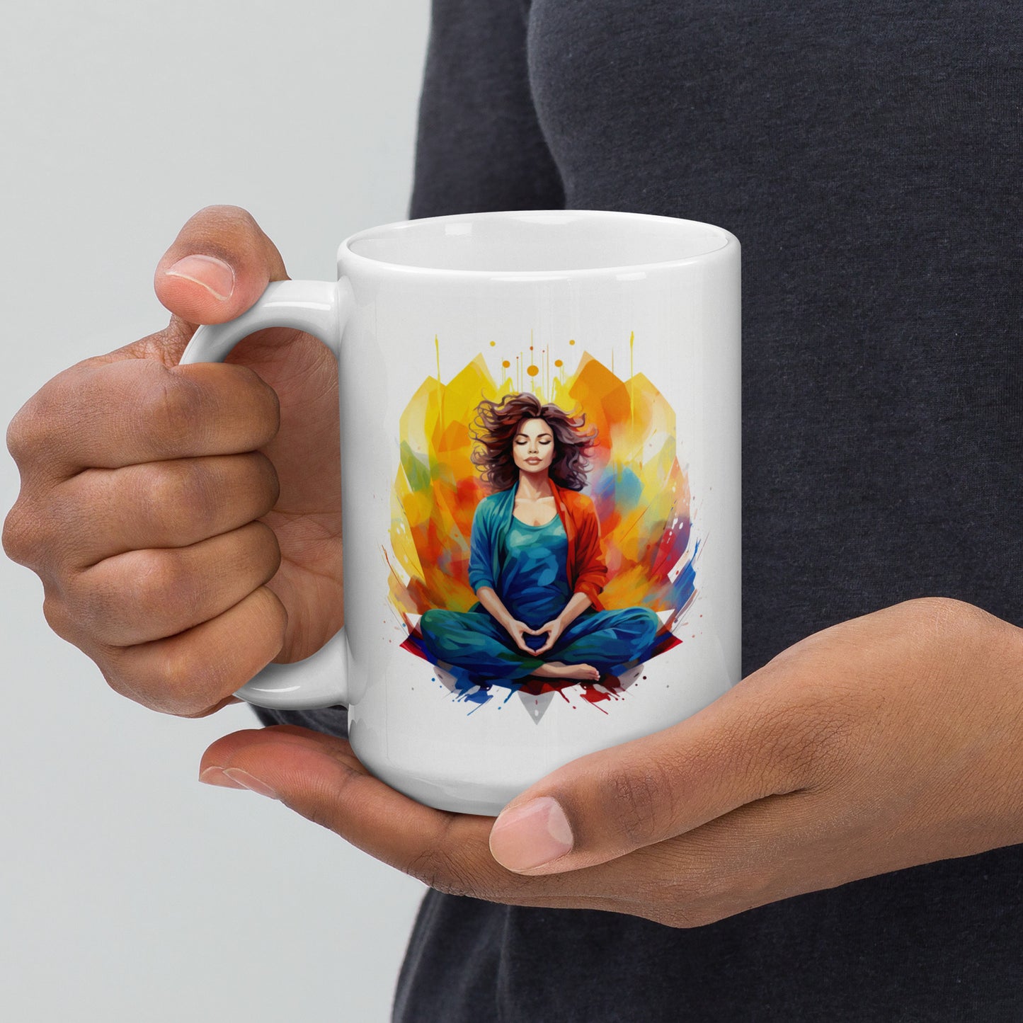 Meditate, Elevate, Radiate Ceramic Mug