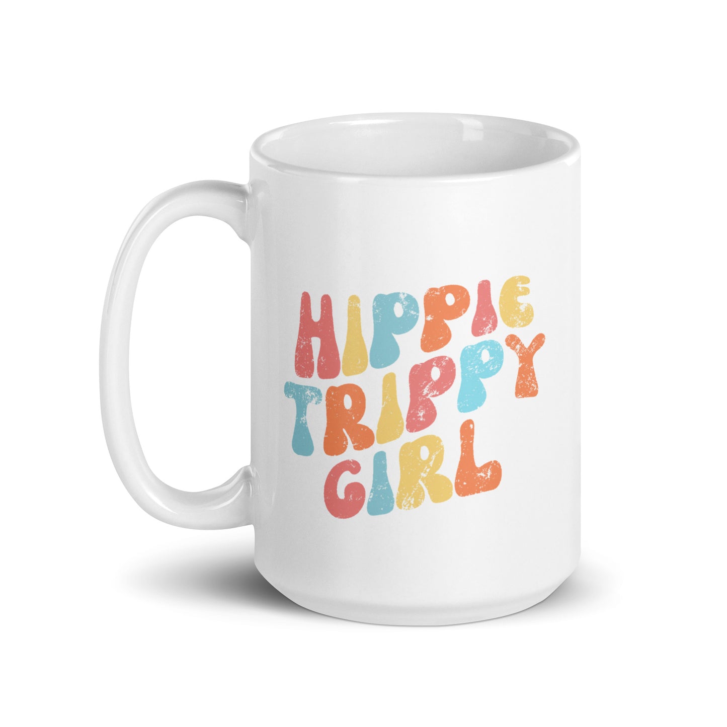 Hippie Trippy Girl Ceramic Mug