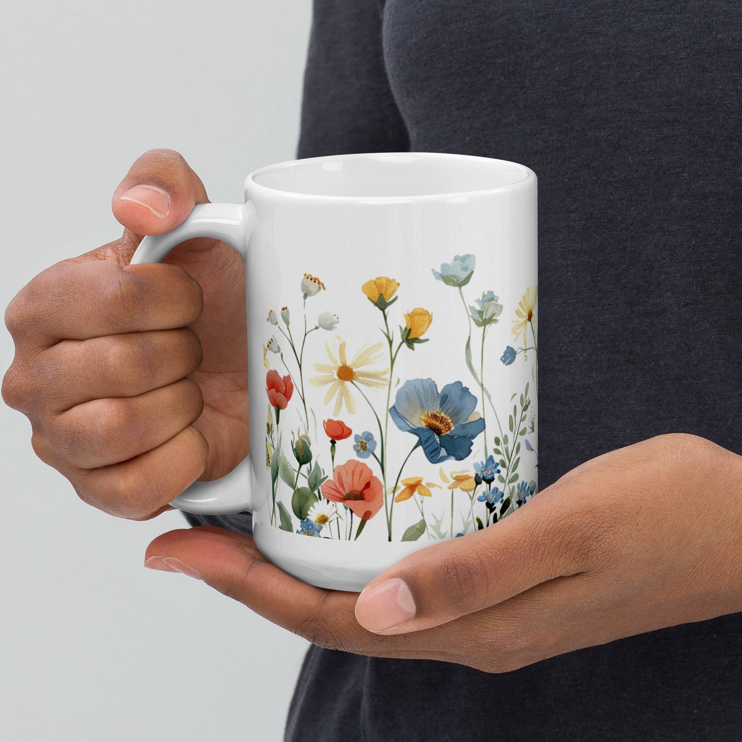 Boho Wildflowers Ceramic Mug