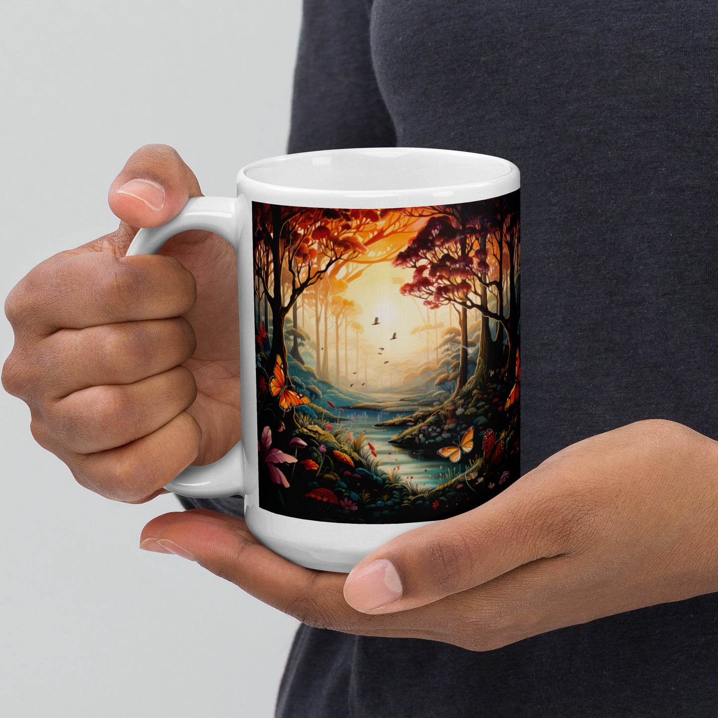 Butterfly Landscape Ceramic Mug