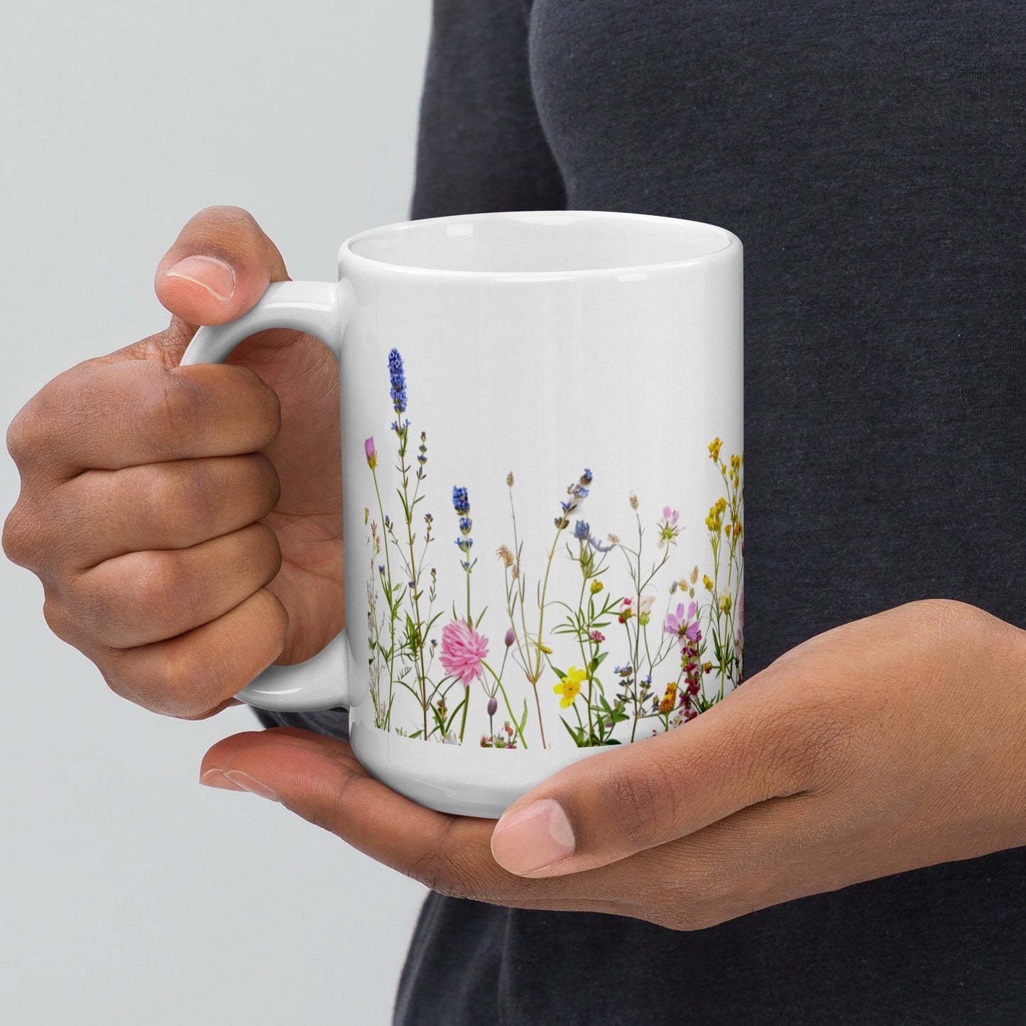 Mixed Wildflowers Ceramic Mug