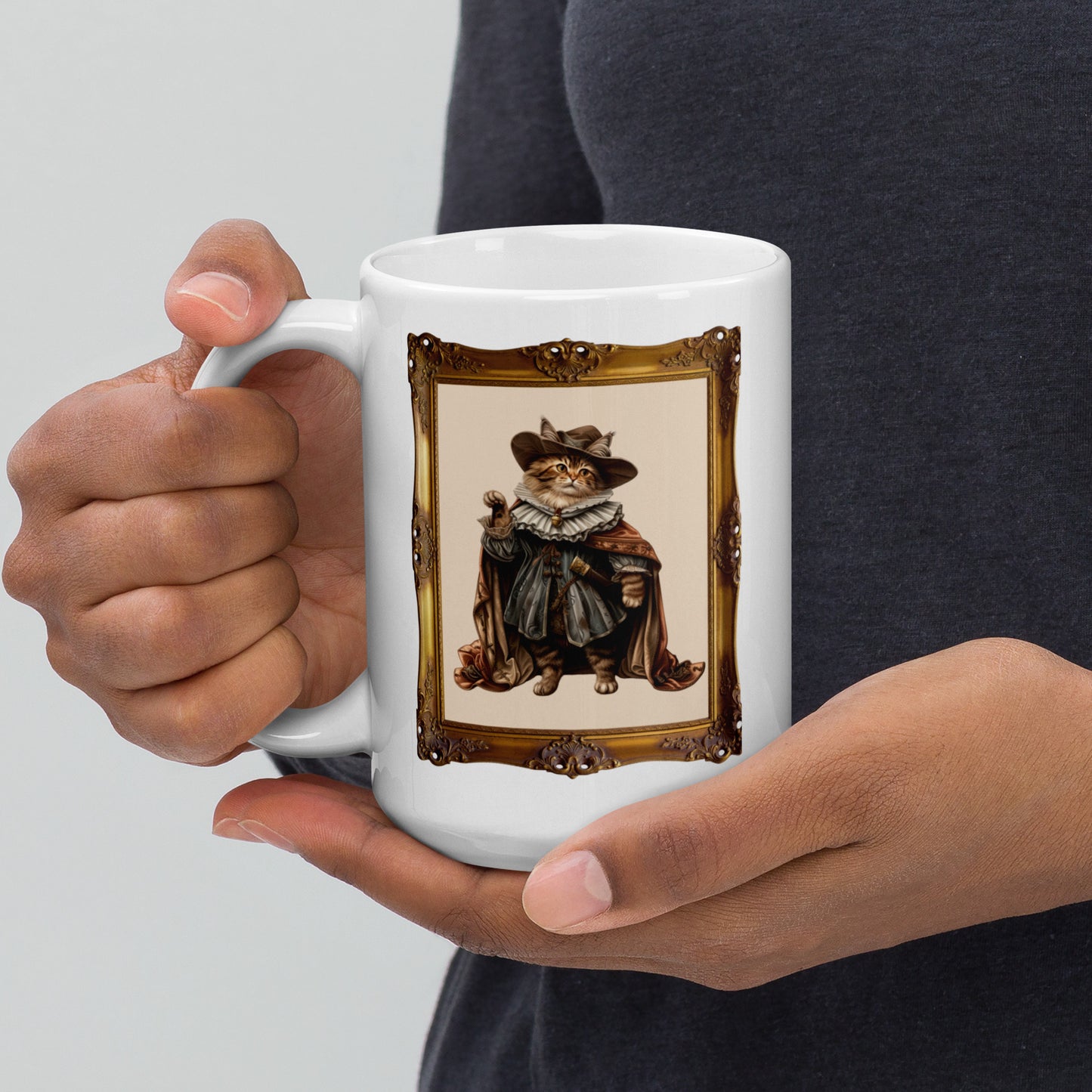 Renaissance Cat Ceramic Mug