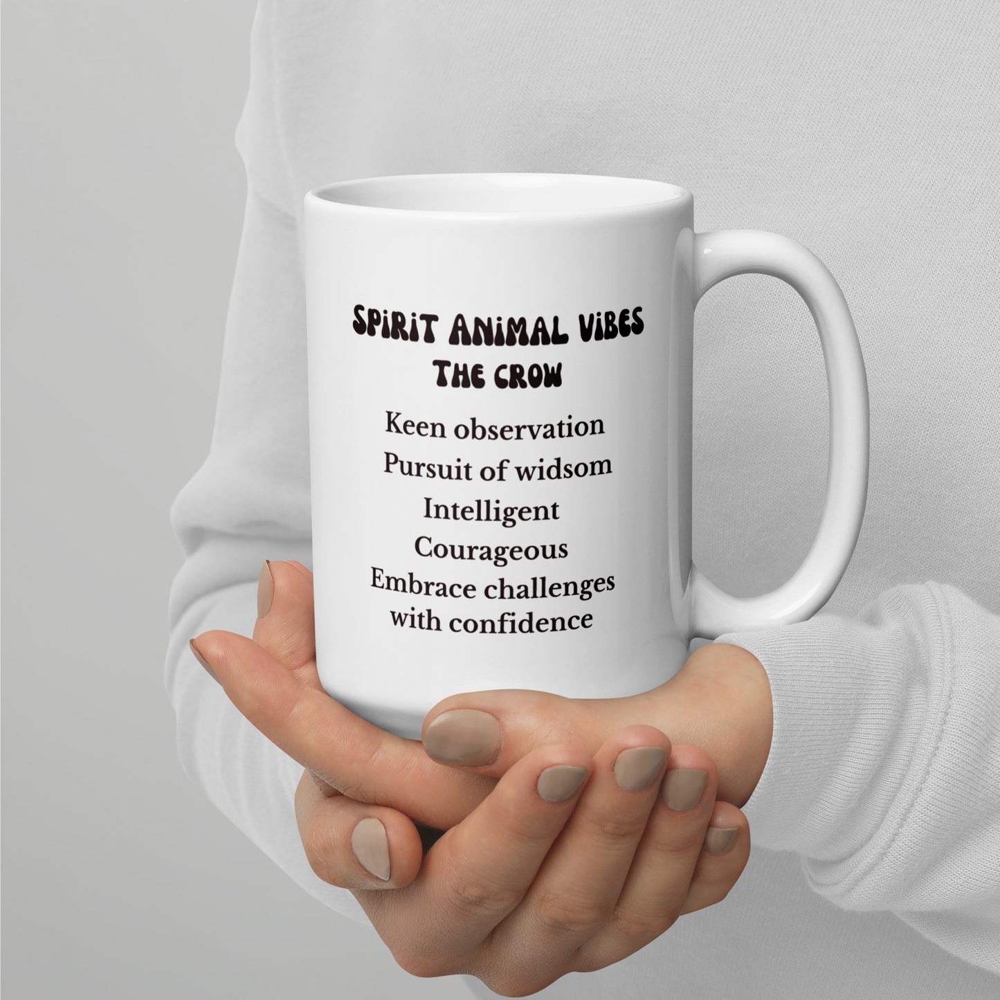 Crow Spirit Animal Ceramic Mug