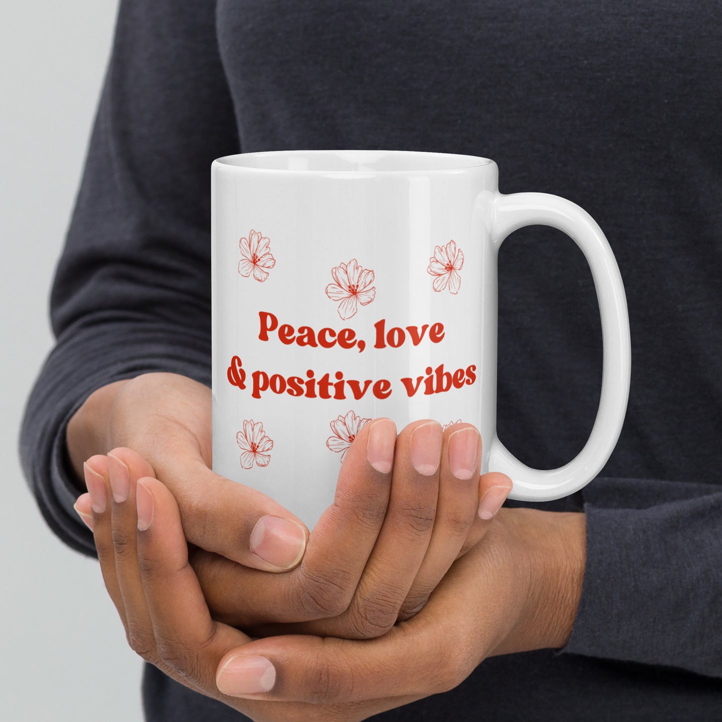Peace, Love & Positive Vibes Ceramic Mug