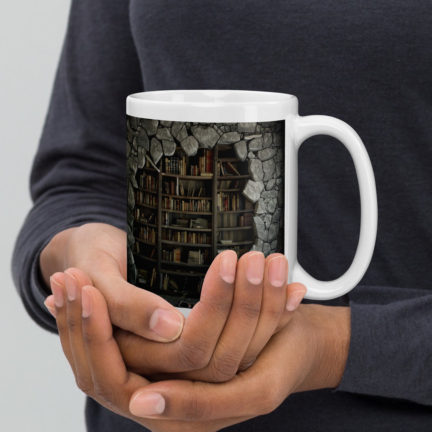 Discovered Hidden Bookshelf Ceramic Mug
