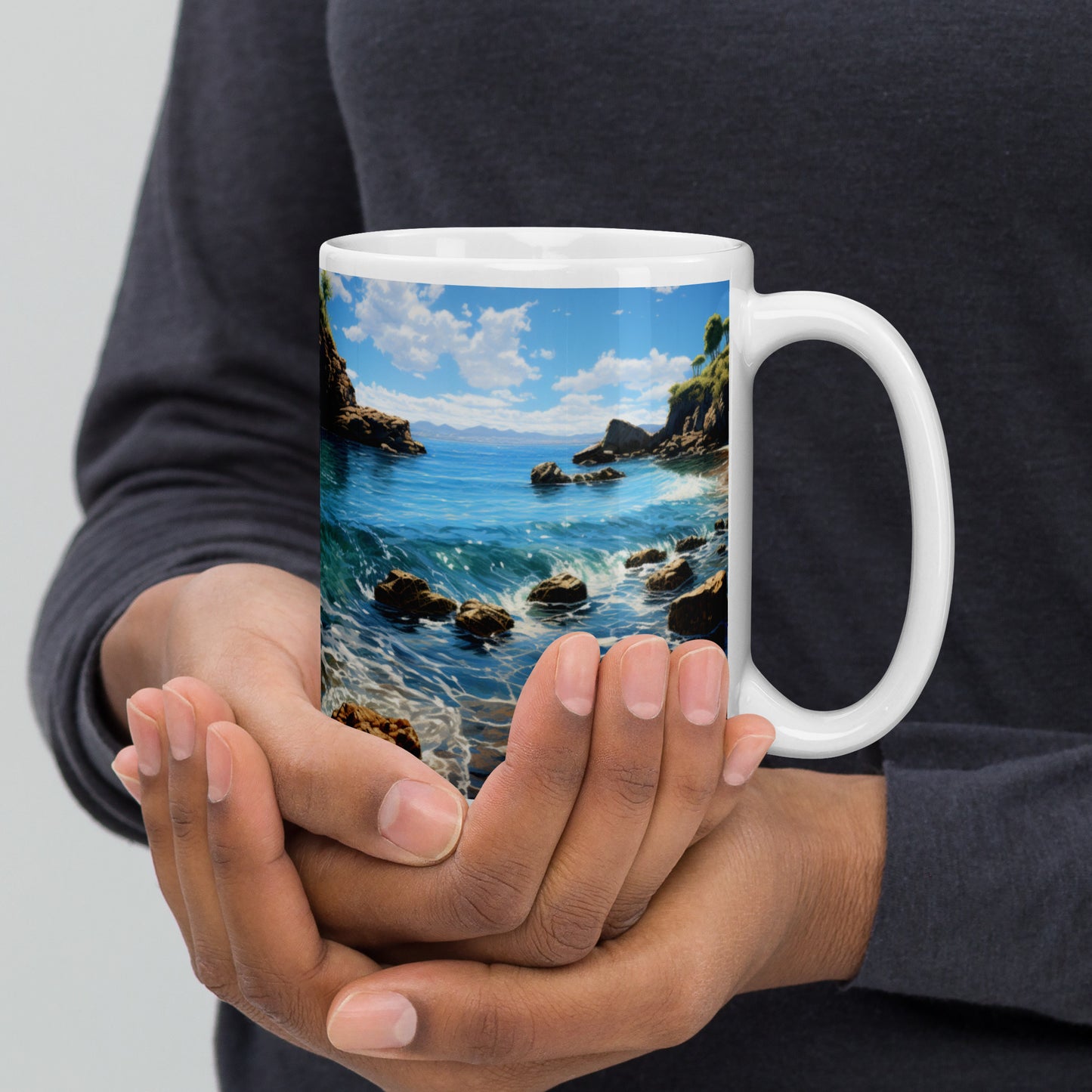 Rocky Beach Ceramic Mug
