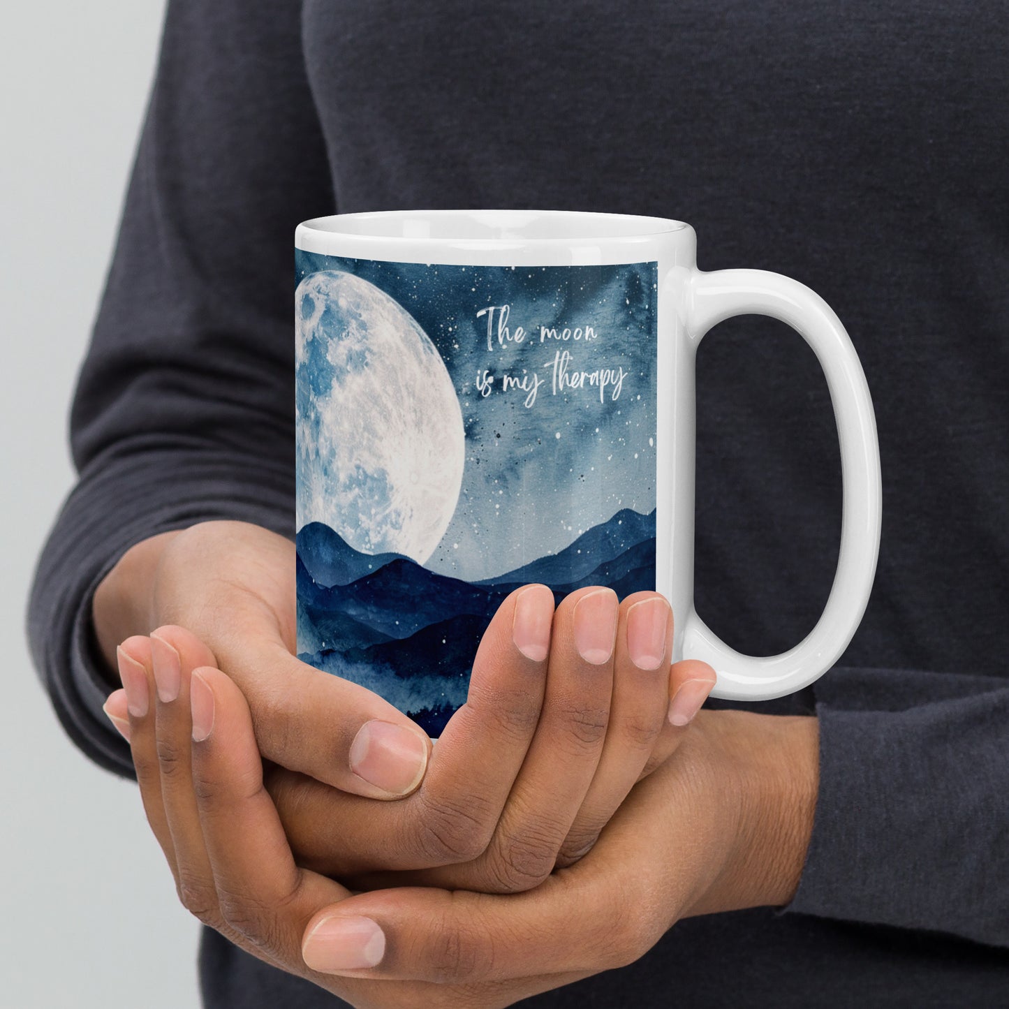 The Moon is My Therapy Ceramic Mug