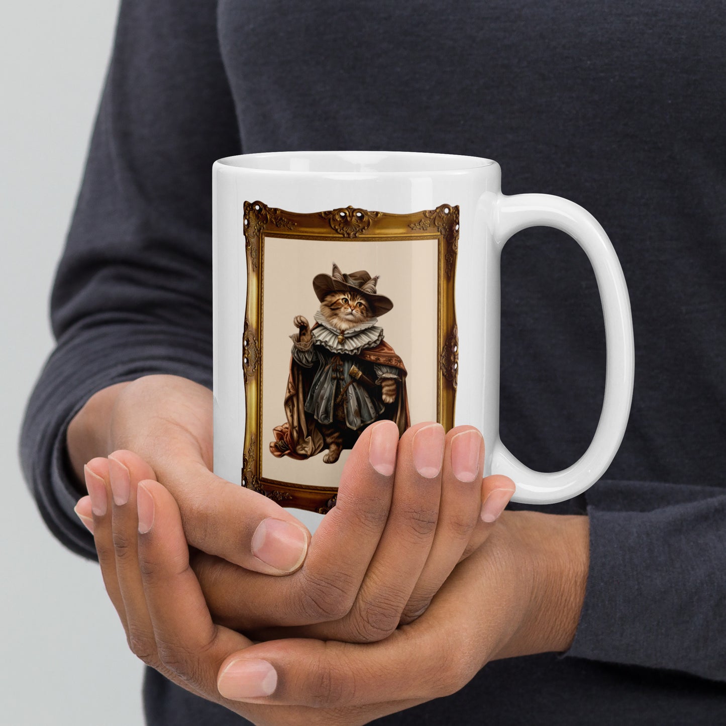 Renaissance Cat Ceramic Mug