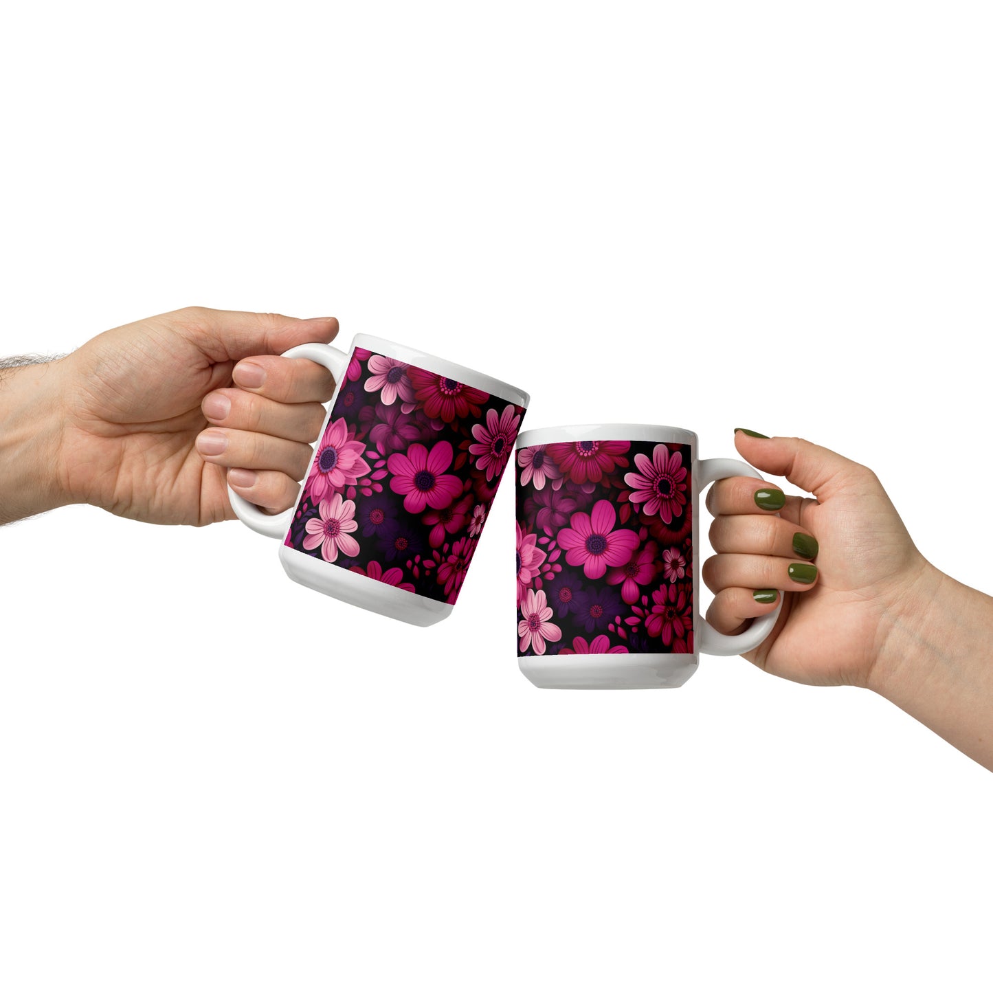 Magenta Flower Power Mug