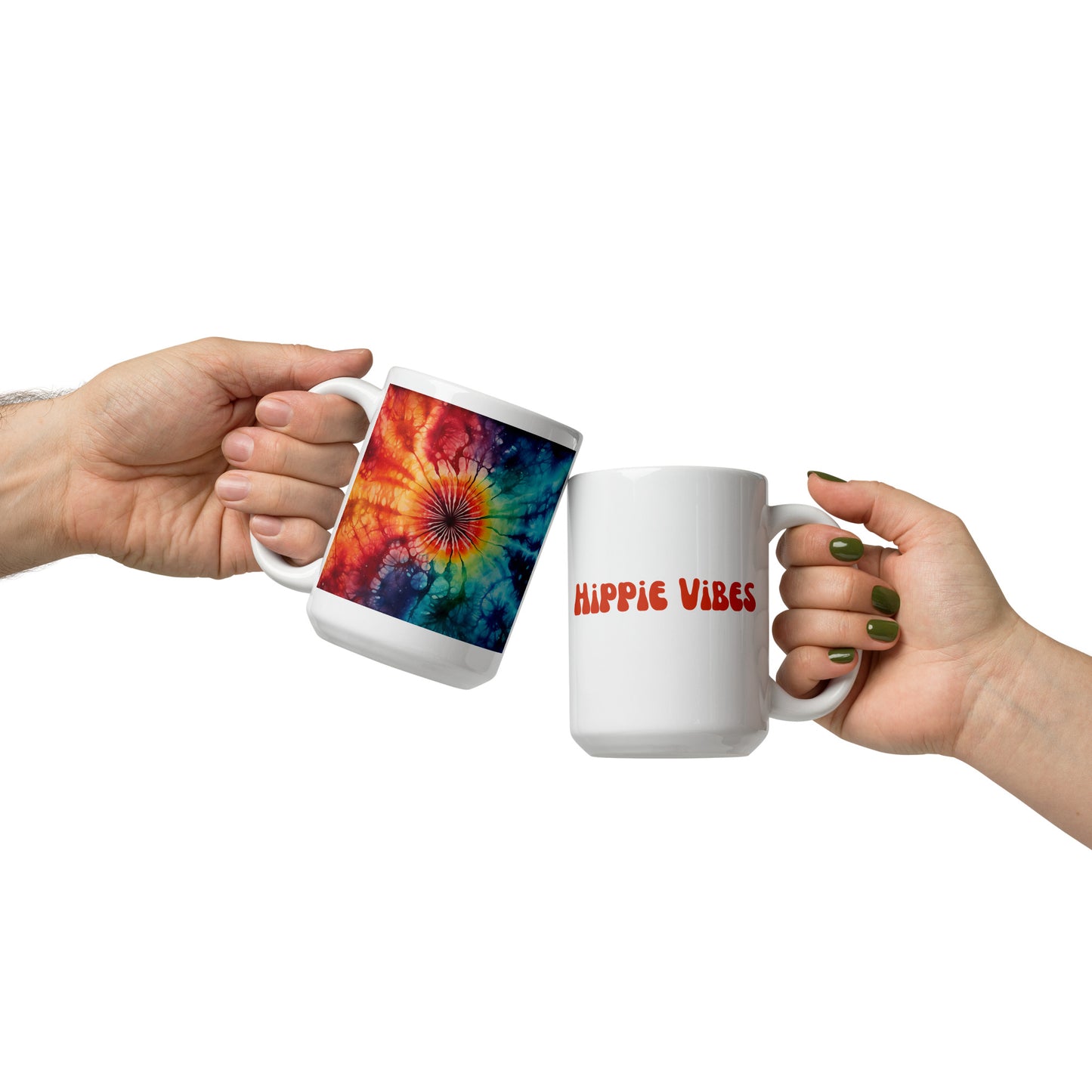 Hippie Vibes, Tie Dye Ceramic Mug