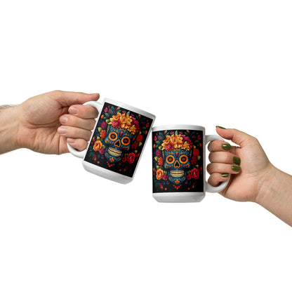 Day of the Dead Sugar Skull Ceramic Mug