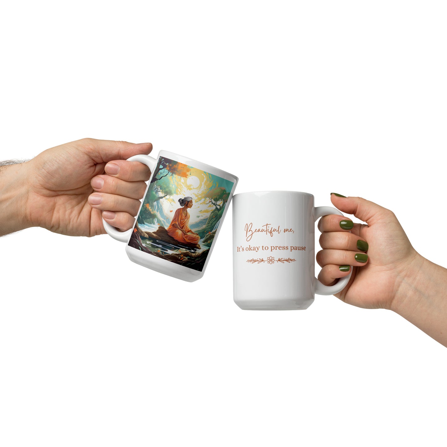 Beautiful One, It's Okay To Press Pause Ceramic Mug