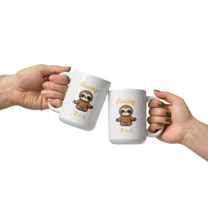 Feeling Zen Sloth Ceramic Mug