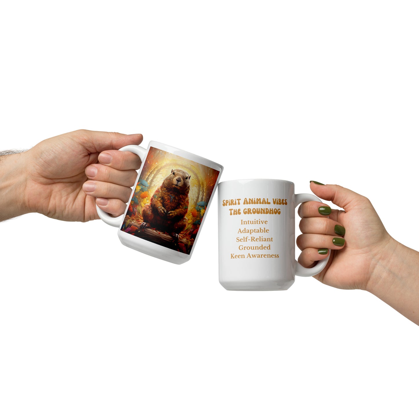 Groundhog Spirit Animal Ceramic Mug