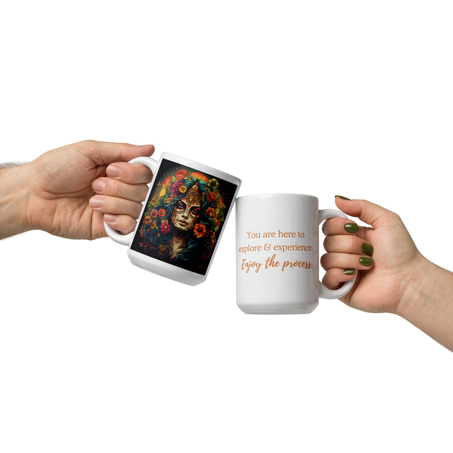 You Are Here to Explore & Experience. Enjoy the Process Ceramic Mug