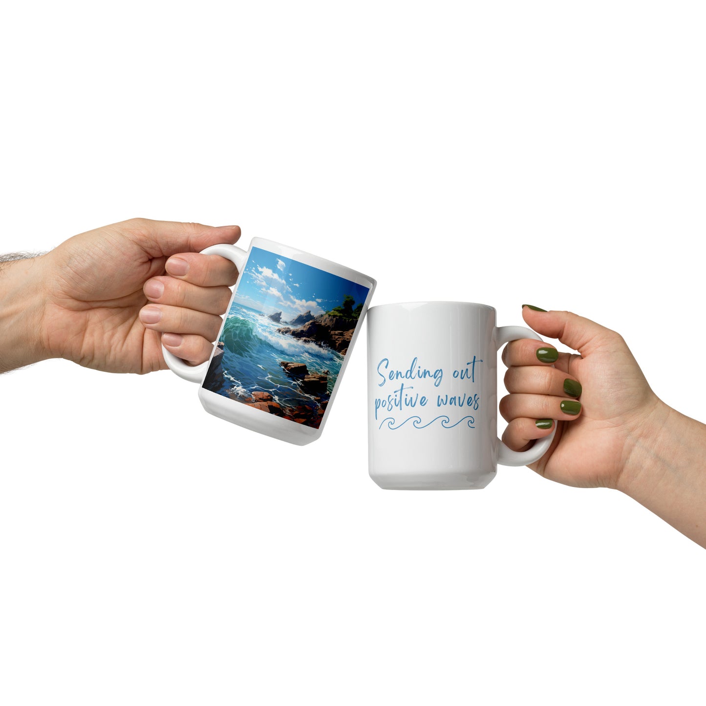 Sending Out Positive Waves Ceramic Mug