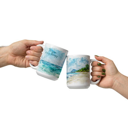 The Ocean is My Therapy Ceramic Mug