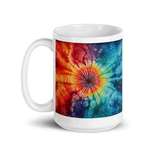 Hippie Vibes, Tie Dye Ceramic Mug