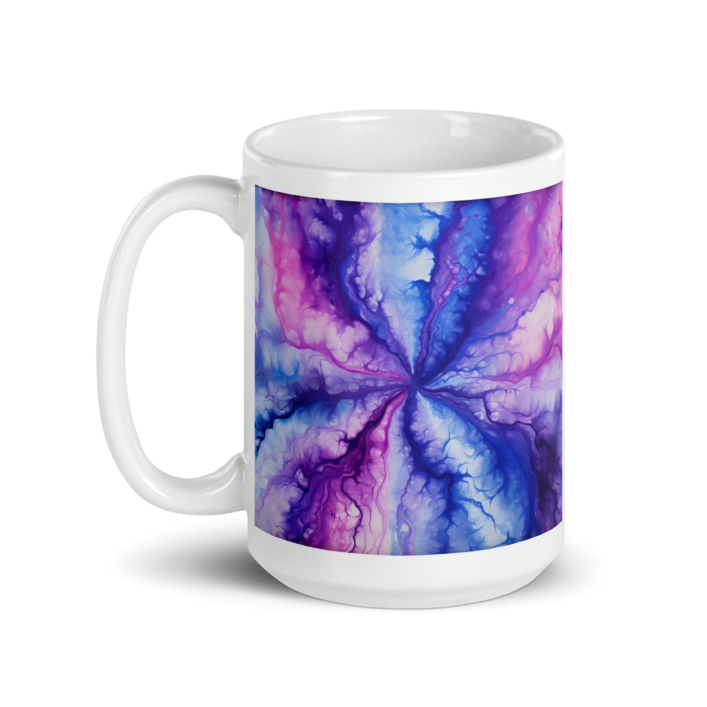 Peace, Love and Tie Dye Vibes Purple Ceramic Mug