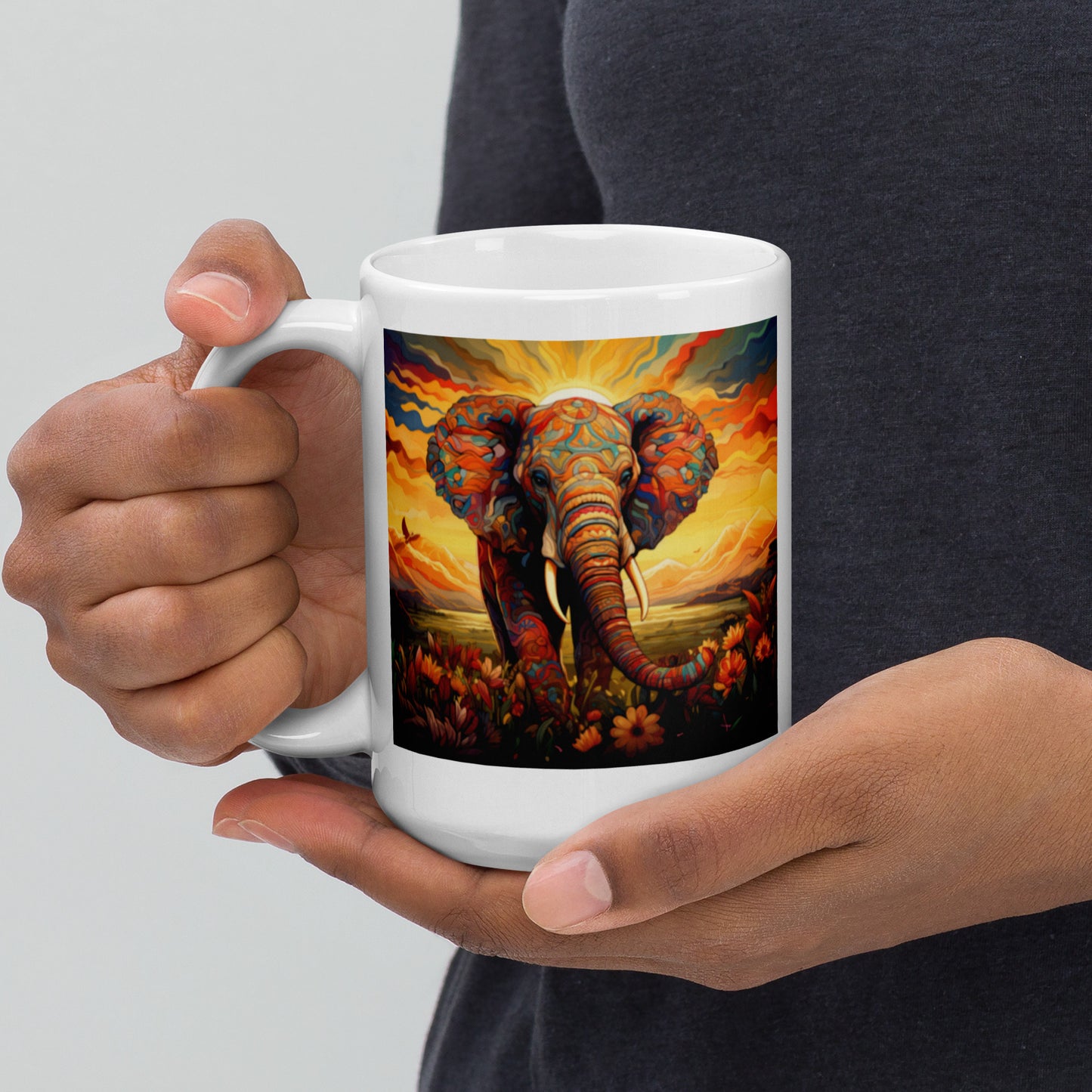 Elephant Spirit Animal Cermaic Mug