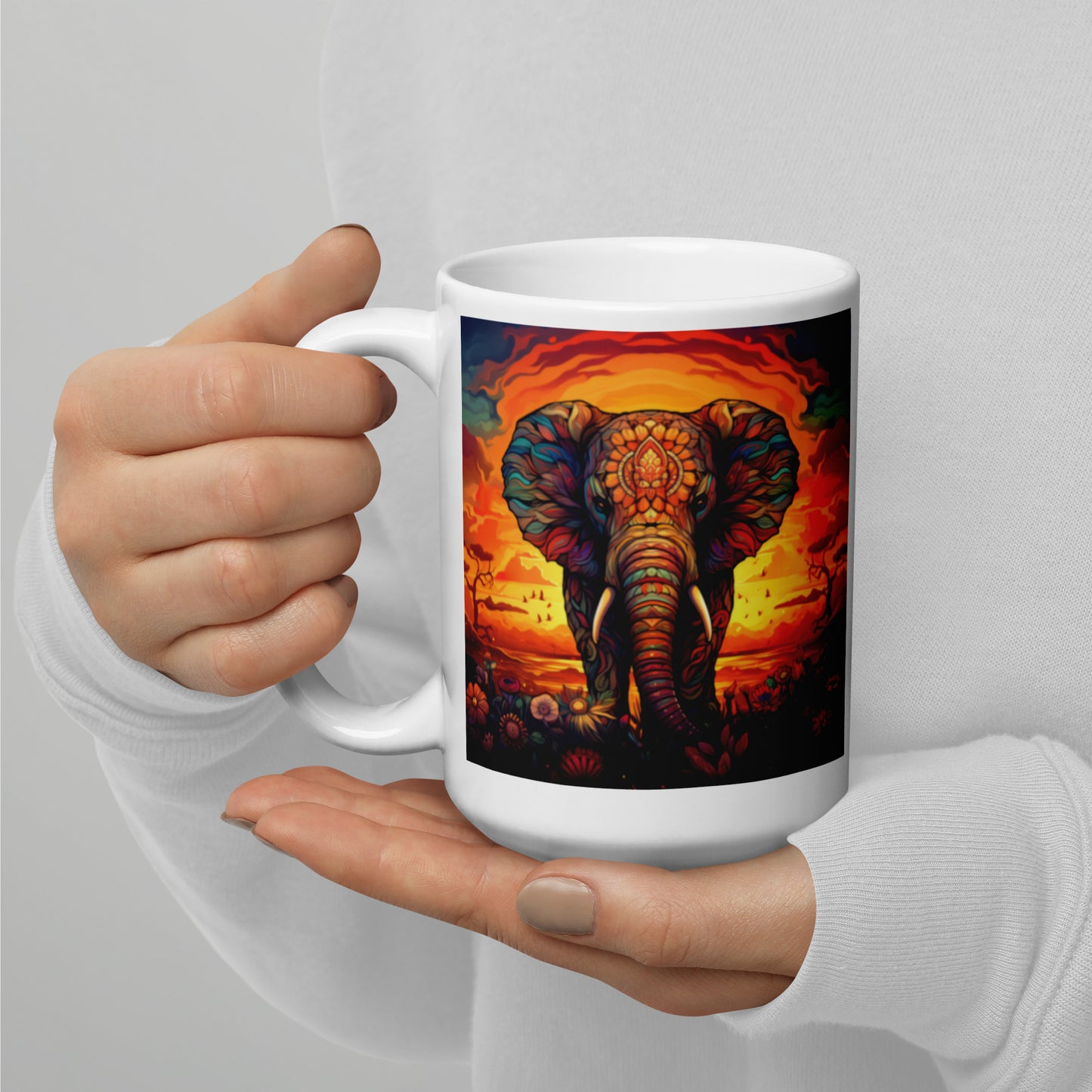 Elephant Spirit Animal Ceramic Mug