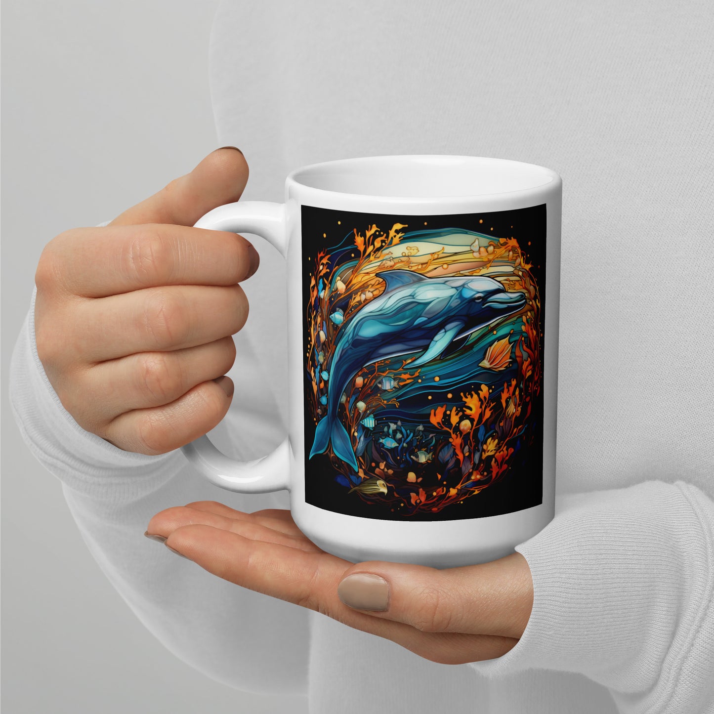 Dolphin Spirit Animal Ceramic Mug