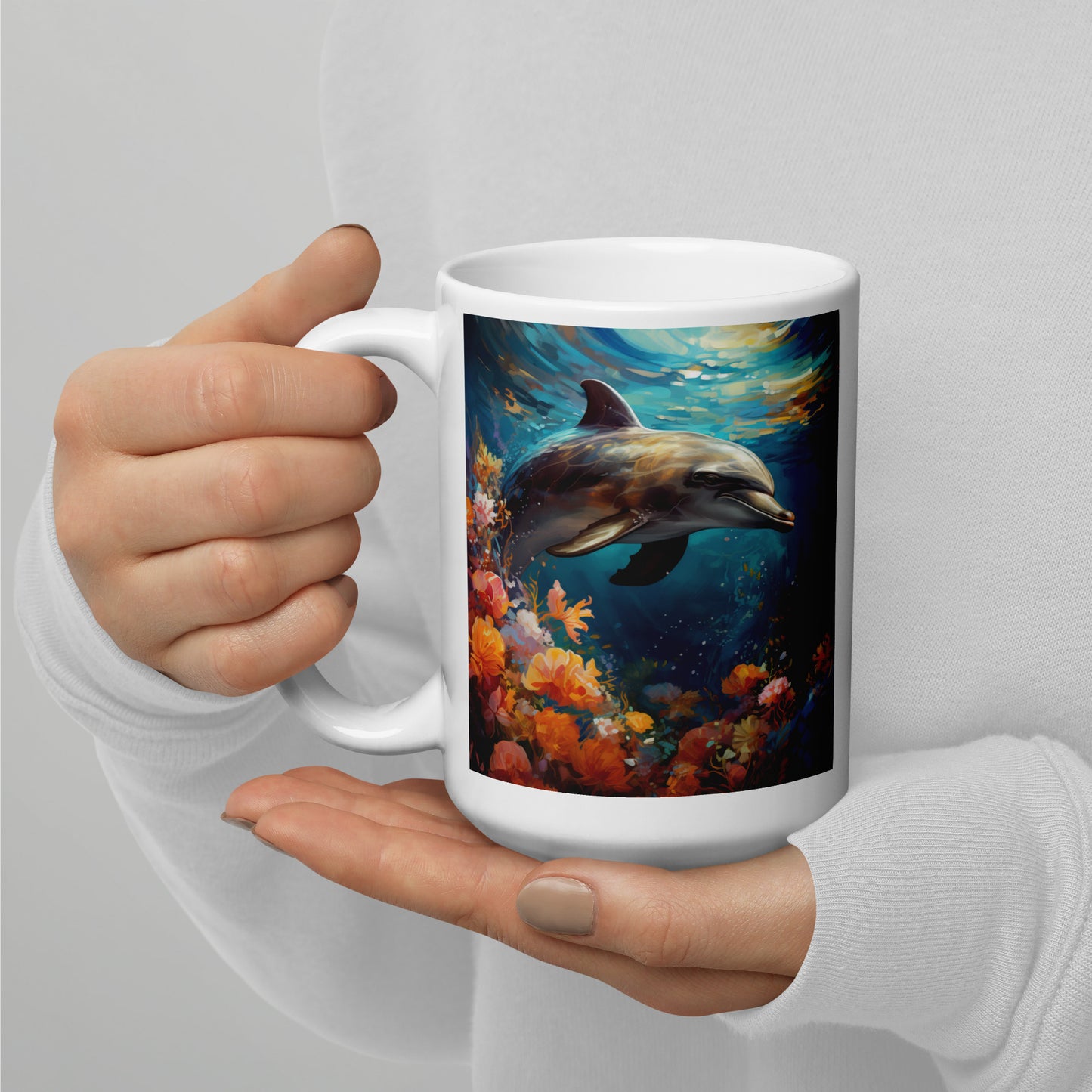 Dolphin Spirit Animal Ceramic Mug