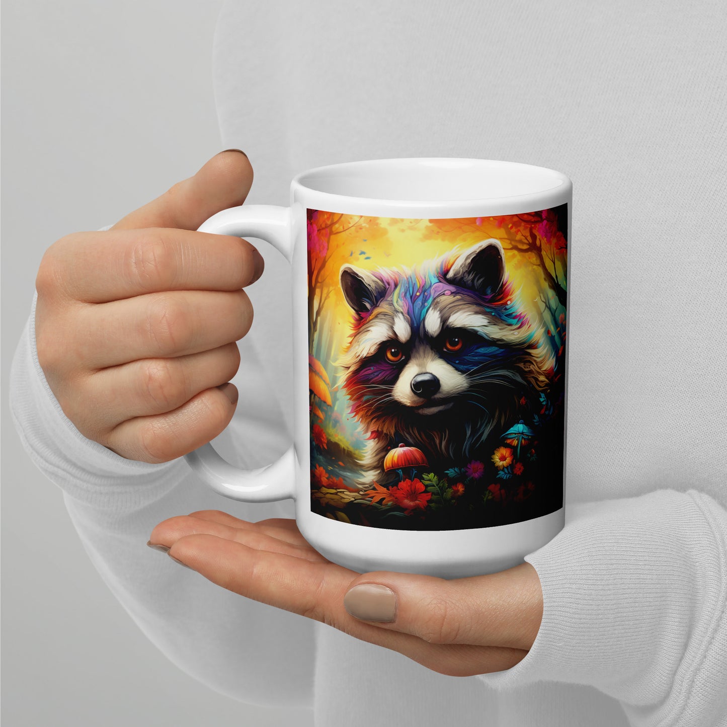 Raccoon Spirit Animal Ceramic Mug