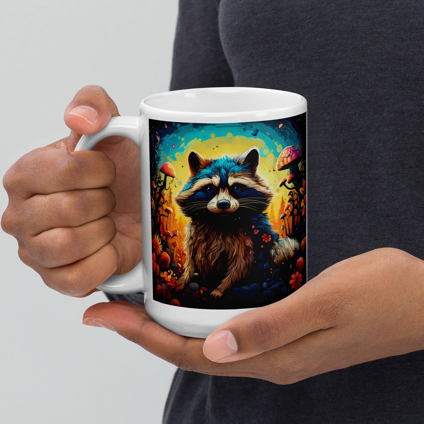 Raccoon Spirit Animal Ceramic Mug