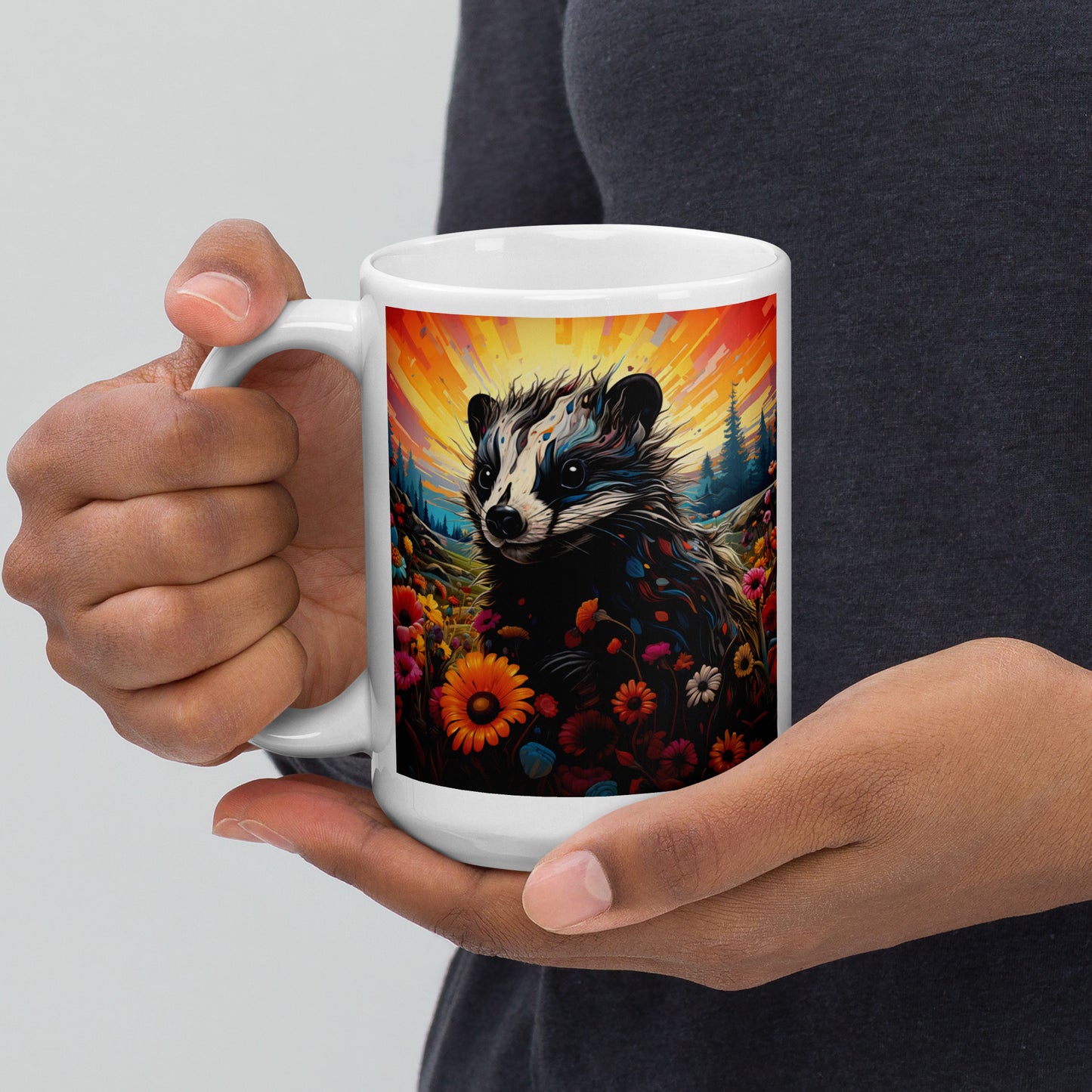 Skunk Spirit Animal Ceramic Mug